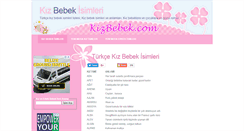 Desktop Screenshot of kizbebek.com